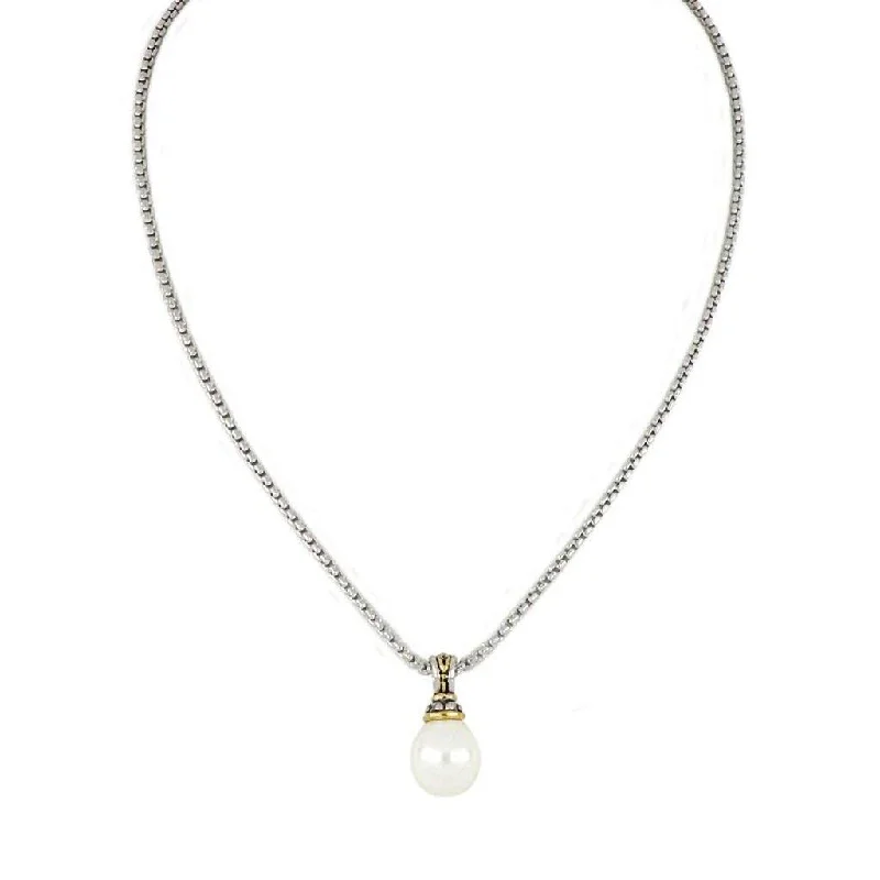 Women's pet memorial necklaces-John Medeiros : Ocean Images Collection Seashell Pearl Slider with Chain