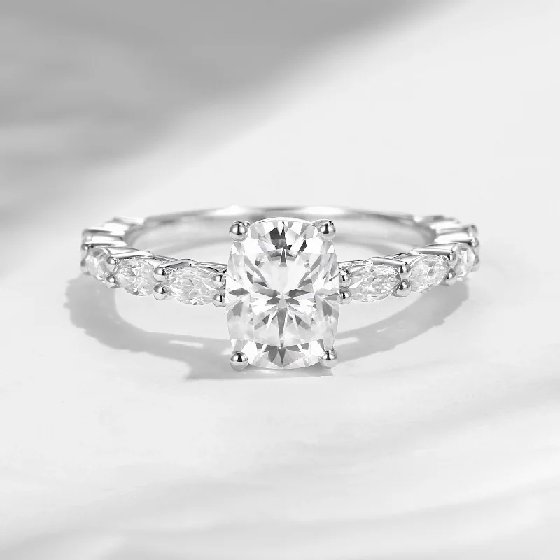 Women's spiritual rings-1.0-2.0ct Cushion Cut Lab Diamond Classic Ring