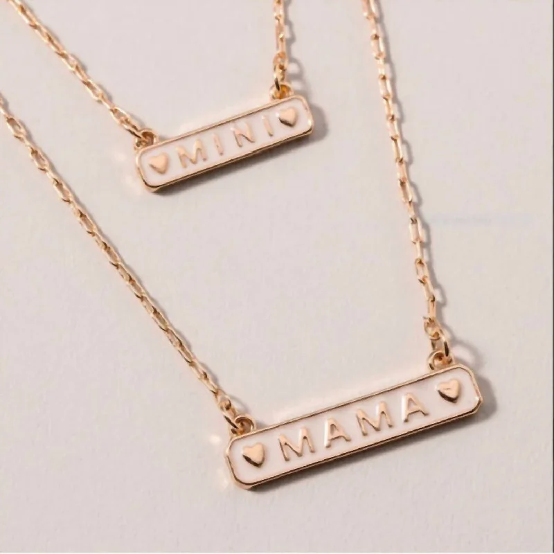 Luxury women's necklaces-Mama And Mini Necklace Set In Ivory