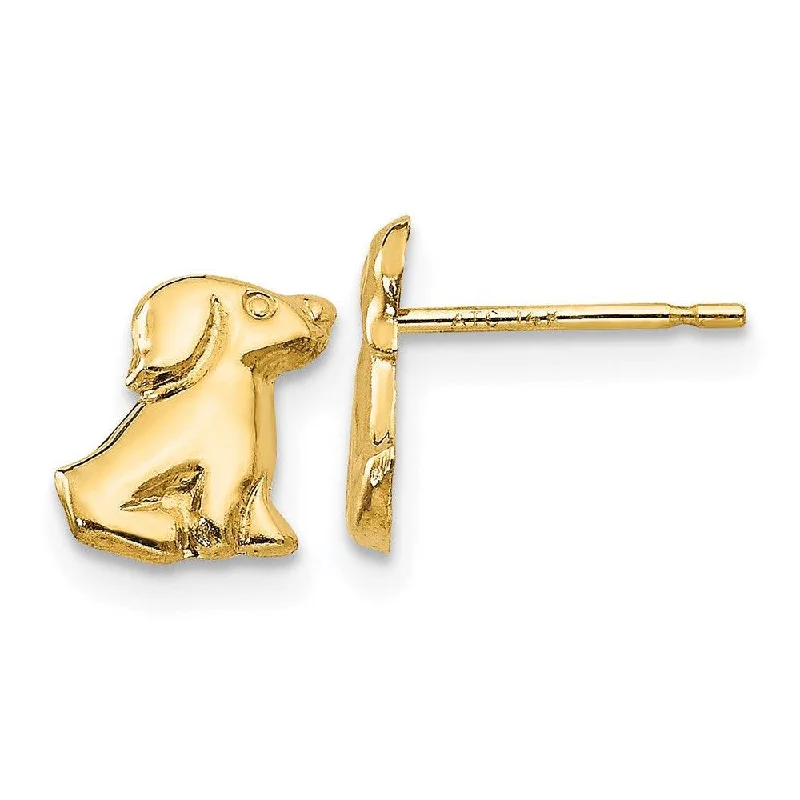 Women's everyday earrings-Madi K Kid's 14k  Dog Post Earrings