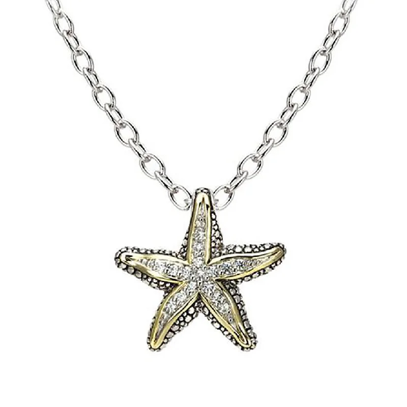 Women's holiday necklaces-John Medeiros : Pavé Starfish Slider Necklace