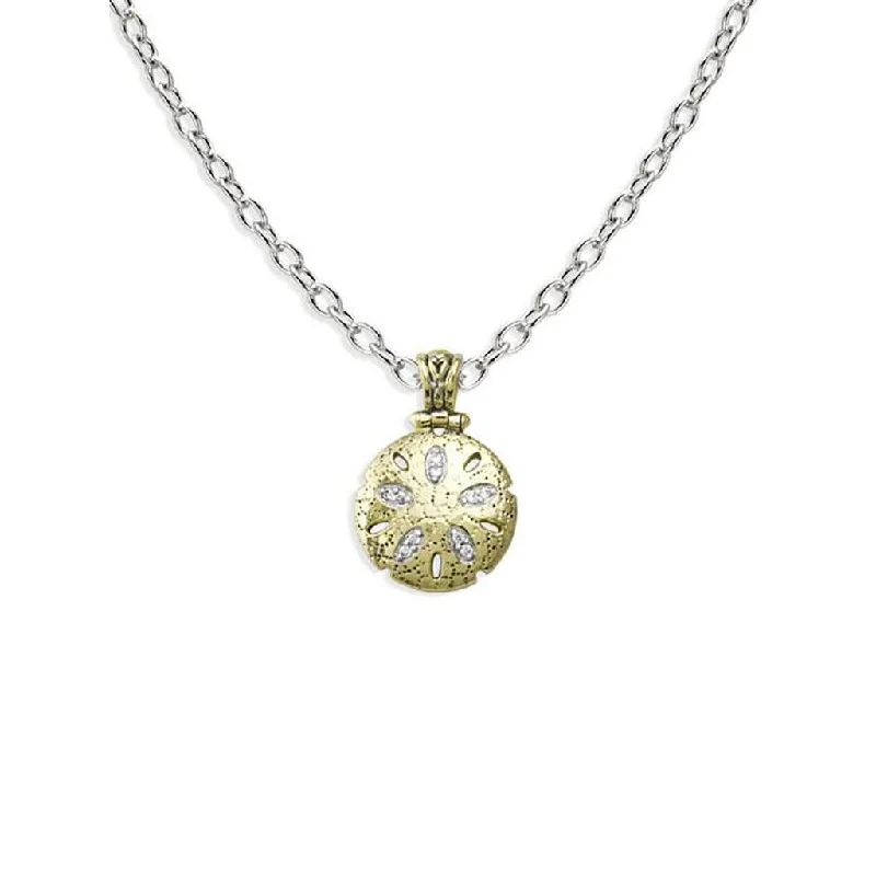 Women's healing crystal necklaces-John Medeiros : Seaside Sand Dollar Pendant with Chain