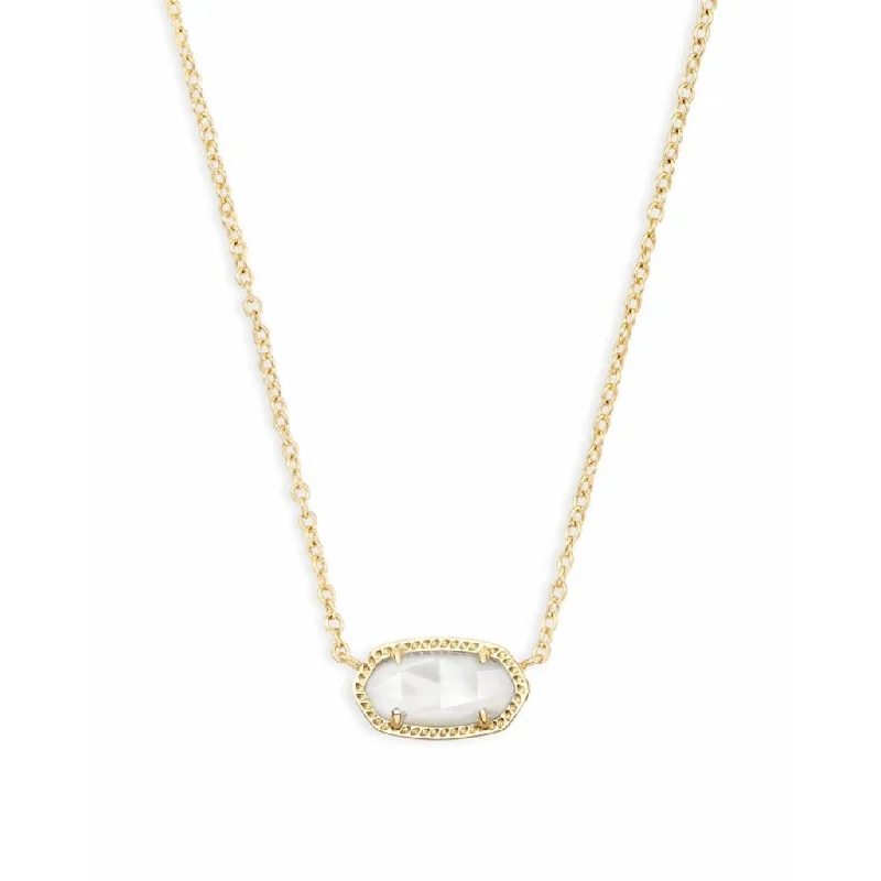 Women's silver necklaces-Kendra Scott : Elisa Silver Pendant Necklace In Ivory Pearl