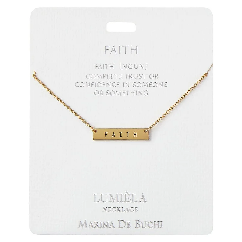 Women's short necklaces-Lumiela Necklace: "faith, complete trust or confidence in someone or something " - Faith