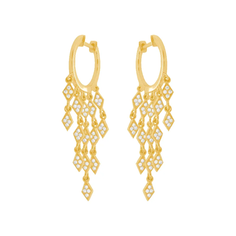 Women's gift earrings-14K GOLD DIAMOND EDEN EARRINGS