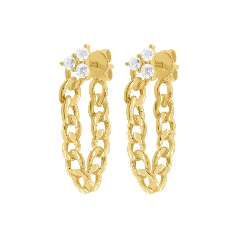 Women's religious earrings-14K GOLD DIAMOND ALLIE EARRINGS