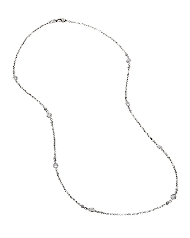 Women's healing crystal necklaces-Konstantino Pythia Sterling Silver & Crystal Necklace KOMK4755-480