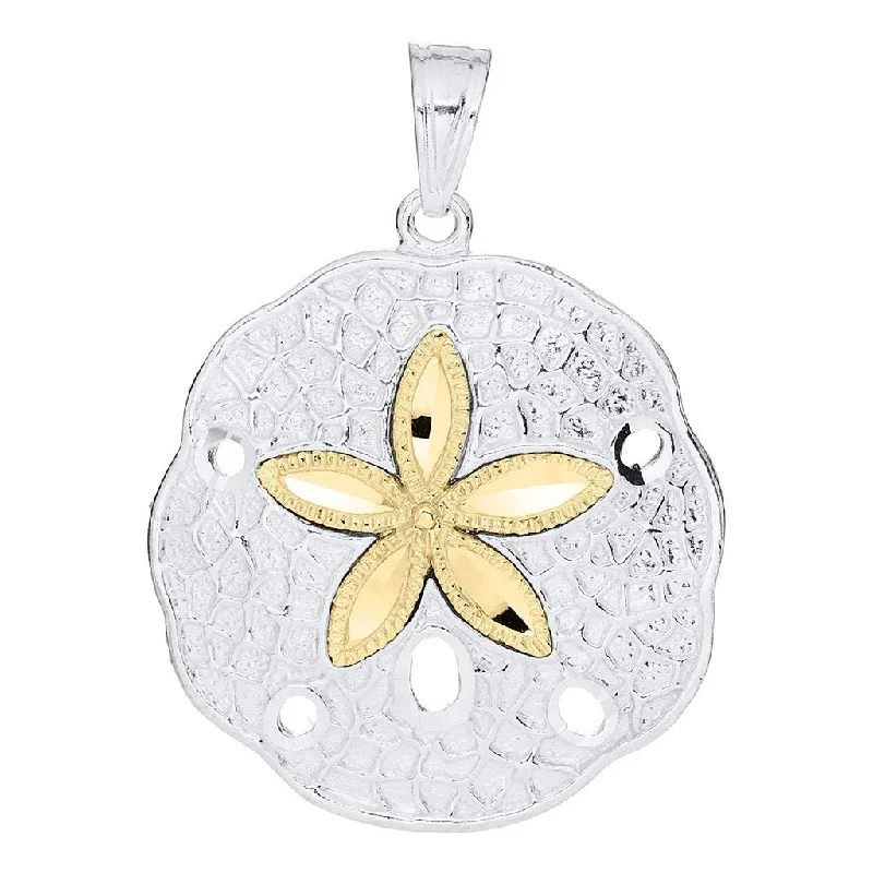 Women's zodiac necklaces-LeStage® Cape Cod : Sand Dollar Two Tone Necklace