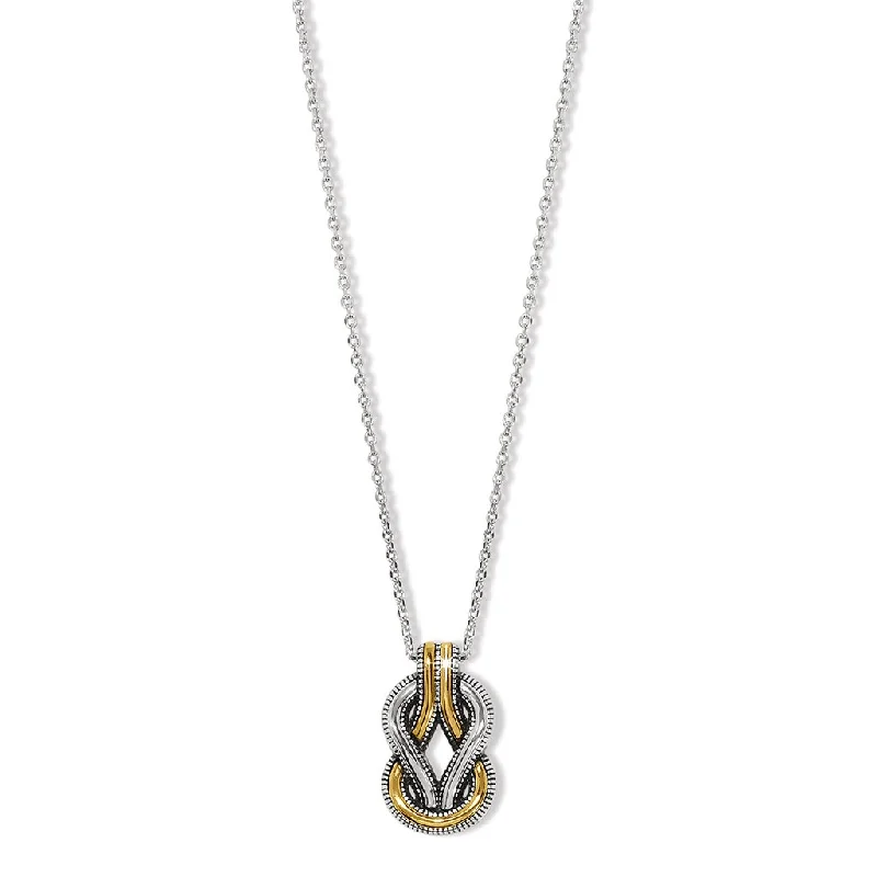 Women's star necklaces-Brighton : Interlok Harmony Two Tone Necklace