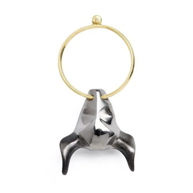 Women's platinum rings-Gold Bull Earring