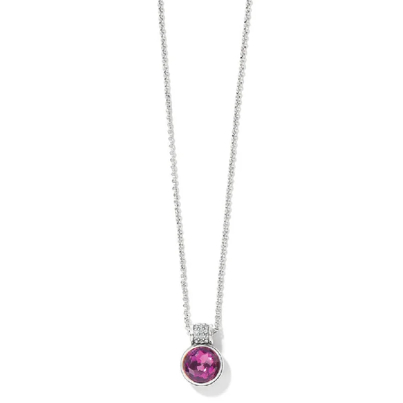 Women's couple necklaces-Brighton : Meridian Aurora Crystal Petite Necklace - Amethyst