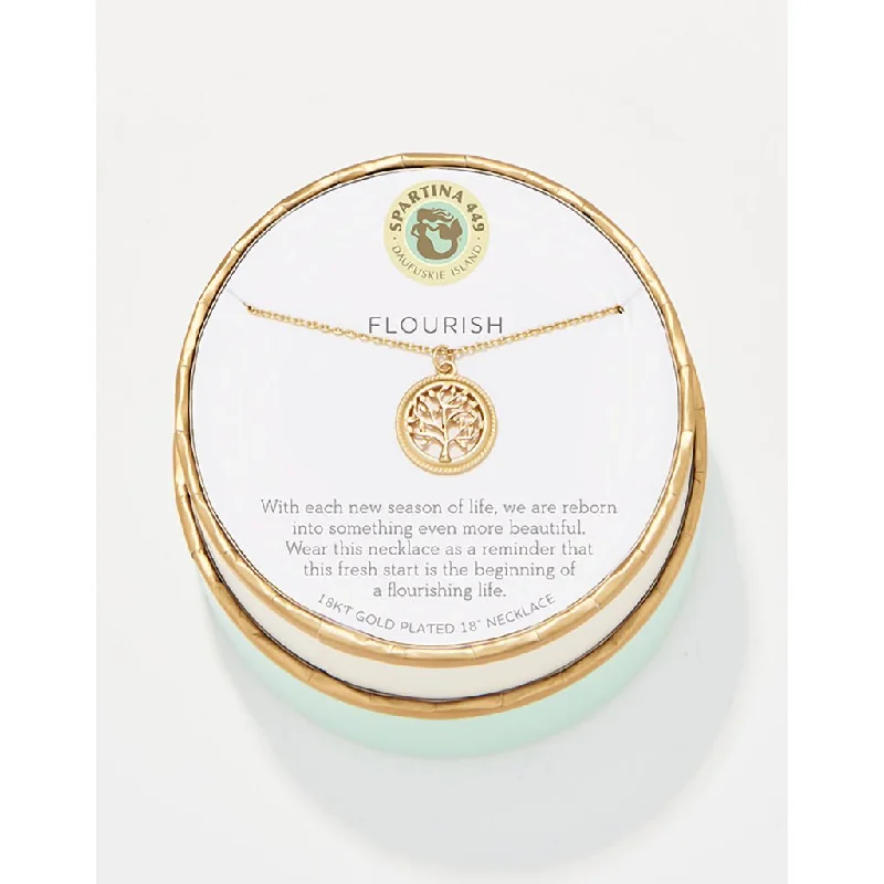 Women's platinum necklaces-Spartina 449 : Sea La Vie Necklace Flourish/Tree of Life