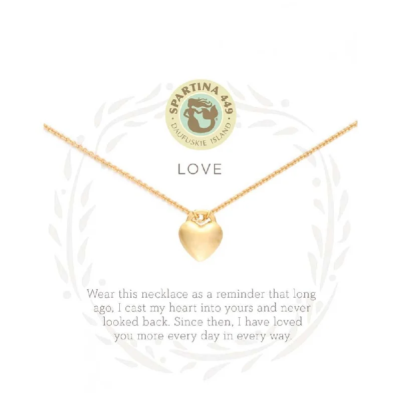 Women's wedding necklaces-Spartina : Sea La Vie Love Necklace in Gold