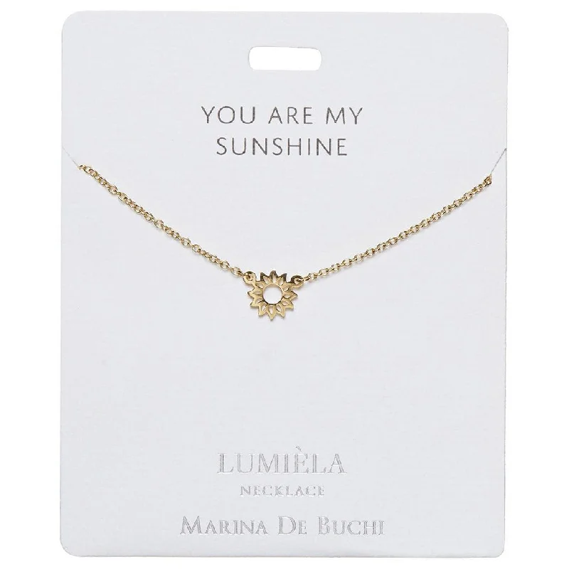 Women's unique necklaces-Lumiela Necklace: " you are my sunshine" - Sun