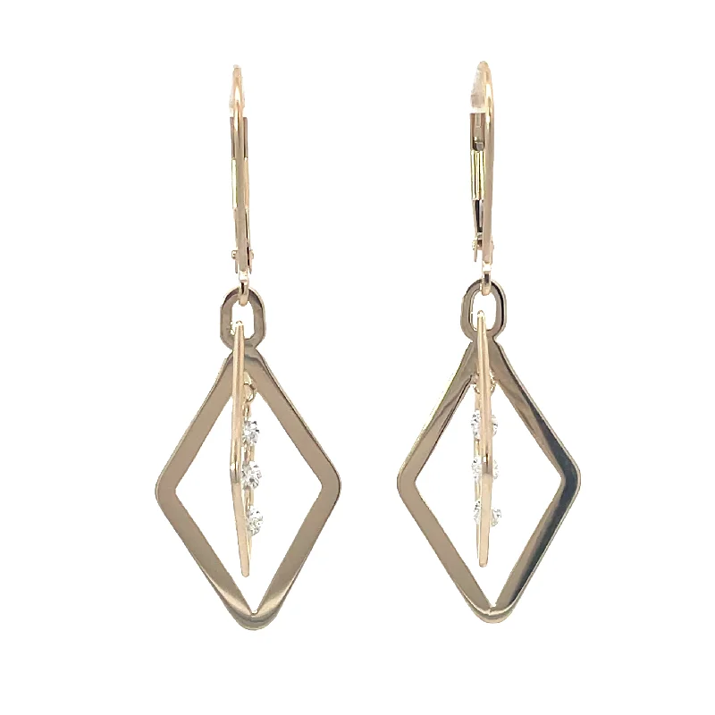 Handmade women's earrings-Diamonds Drop Earrings