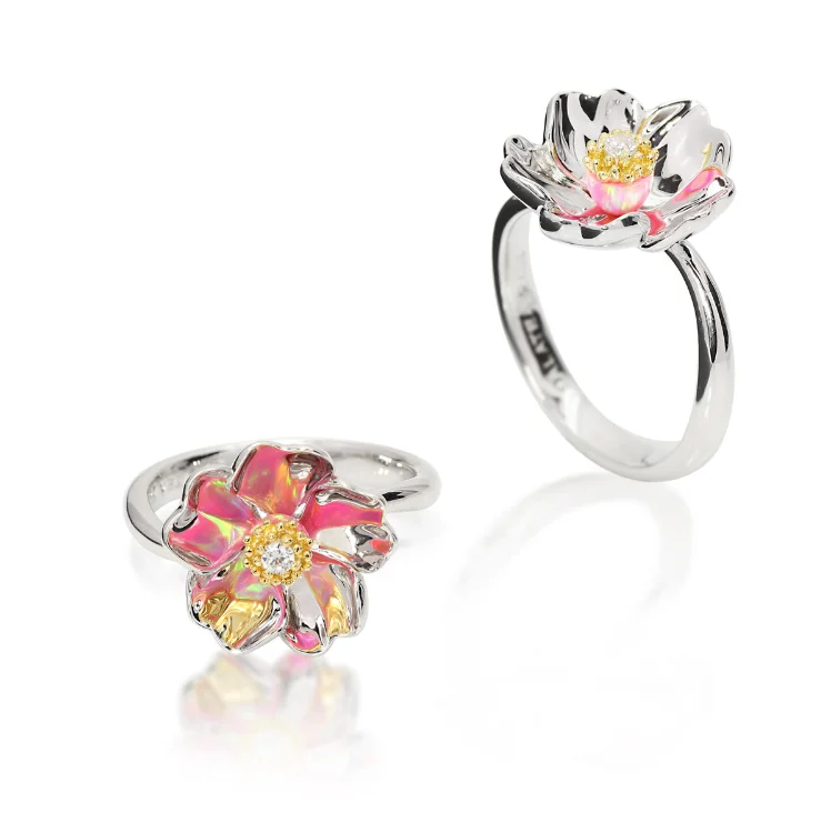 Women's modern design rings-Cherry Blossom Ring