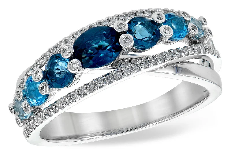 Women's cocktail rings-Allison Kaufman Topaz Bypass Ring