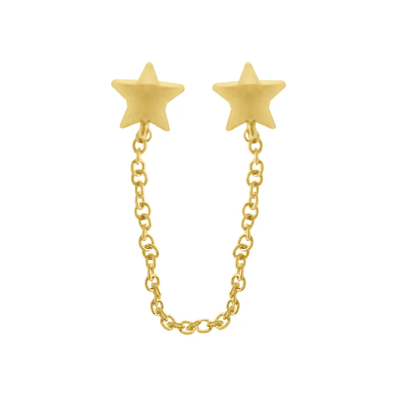 Women's Valentine's Day earrings-14K GOLD SAMARA STAR EARRING