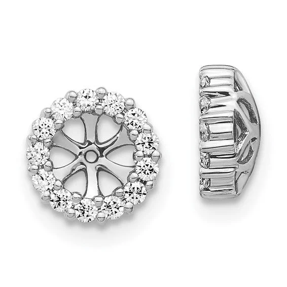 Women's platinum rings-Diamond Earring Jackets