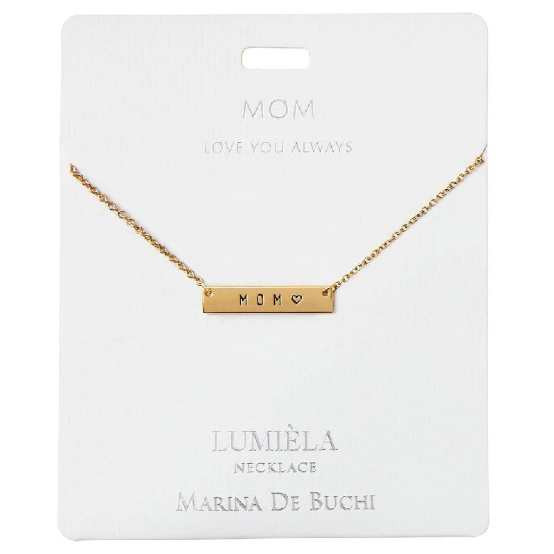 Vintage women's necklaces-Lumiela Necklace: " mom love you always" -Mom