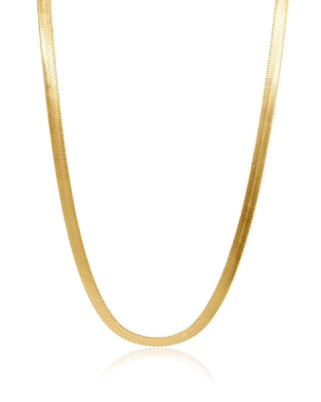 Women's sterling silver necklaces-18K Gold Necklace