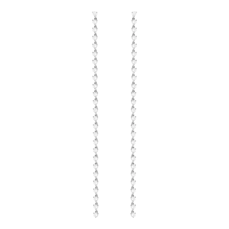 Women's luxury party earrings-14K GOLD DIAMOND SPENCER EARRINGS