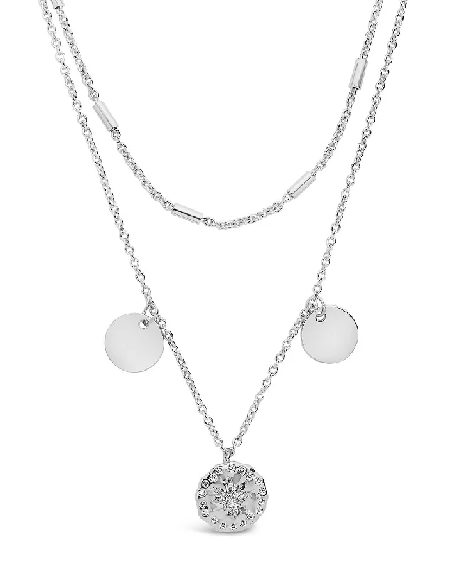 Women's friendship necklaces-Polaris Layered Charm Necklace [Silver]