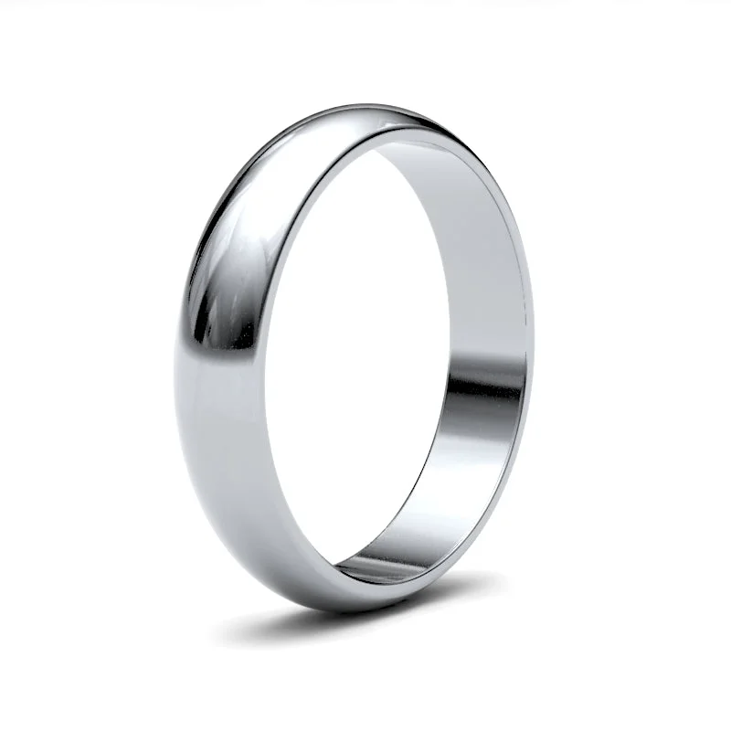 Women's charm rings-Gents D-Shape Classic Wedding Ring