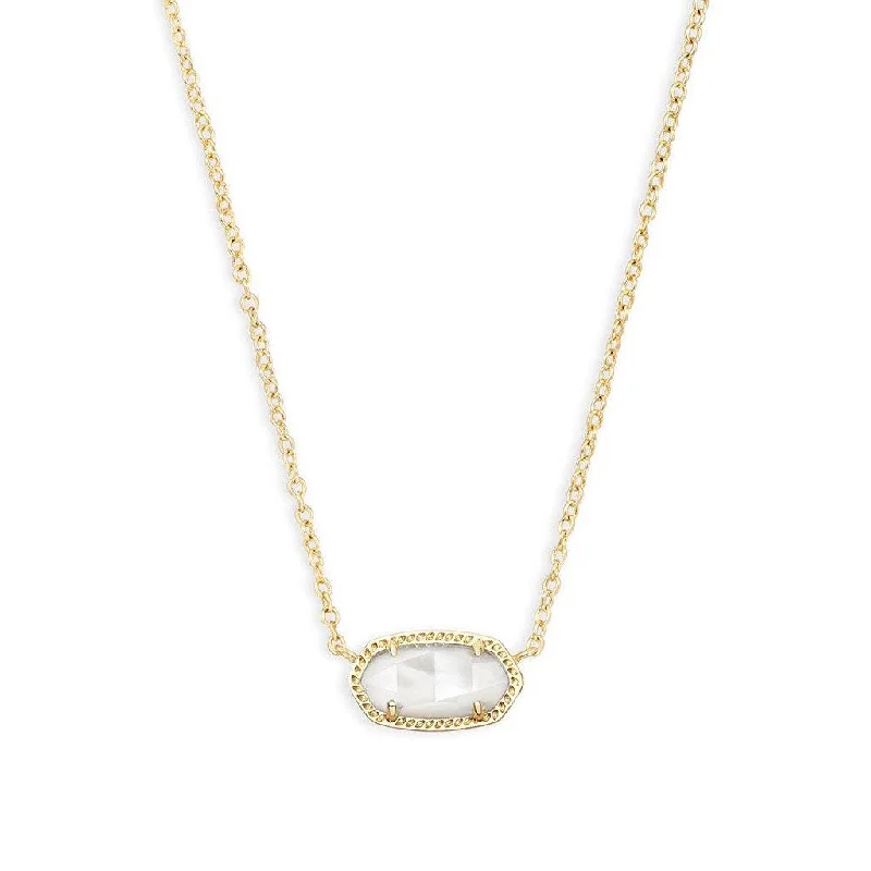 Women's emerald necklaces-Kendra Scott : Elisa Pendant Necklace In Ivory Pearl