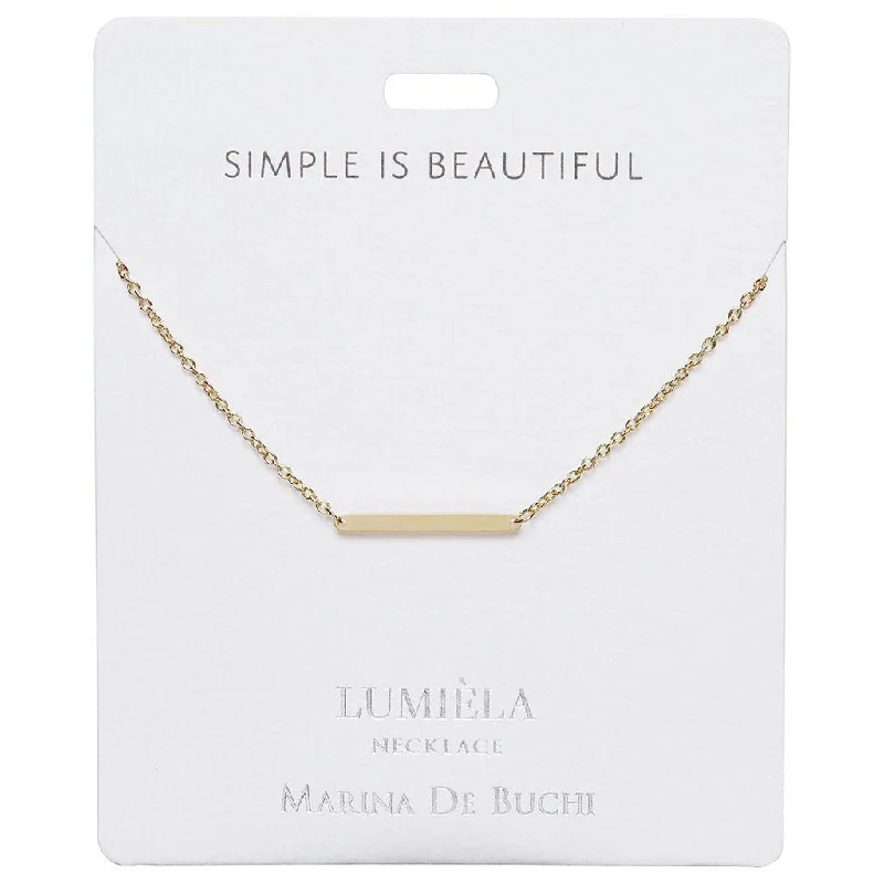 Women's long necklaces-Lumiela Necklace: "simple is beautiful" -Bar