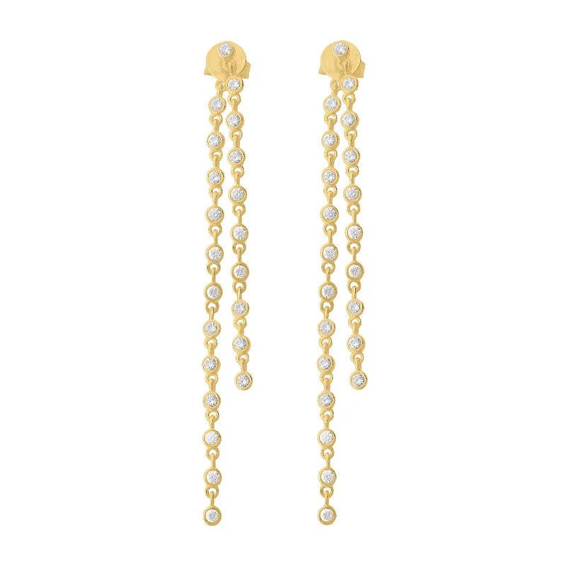 Women's mother-daughter earrings-14K GOLD DIAMOND LOLA EARRINGS