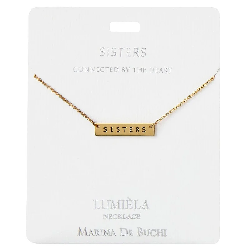 Women's moon phase necklaces-Lumiela Necklace: " connected by the heart " -Sister