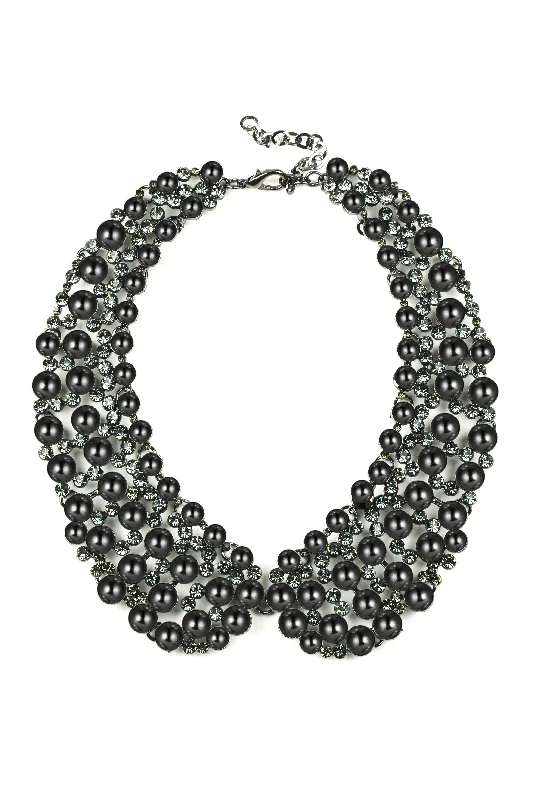 Women's celestial necklaces-Diana Statement Necklace - Black