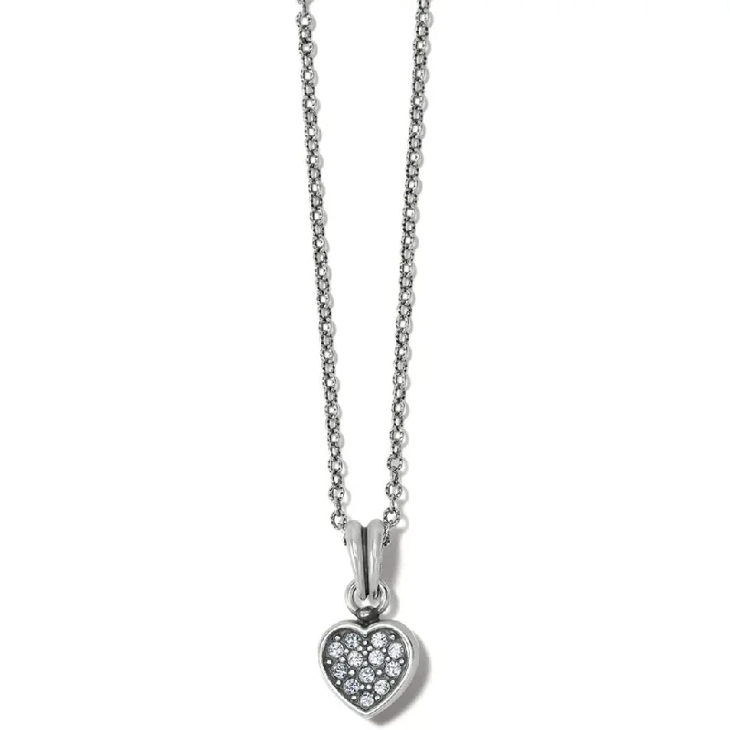 Handmade women's necklaces-Brighton : Meridian Zenith Heart Necklace in Silver