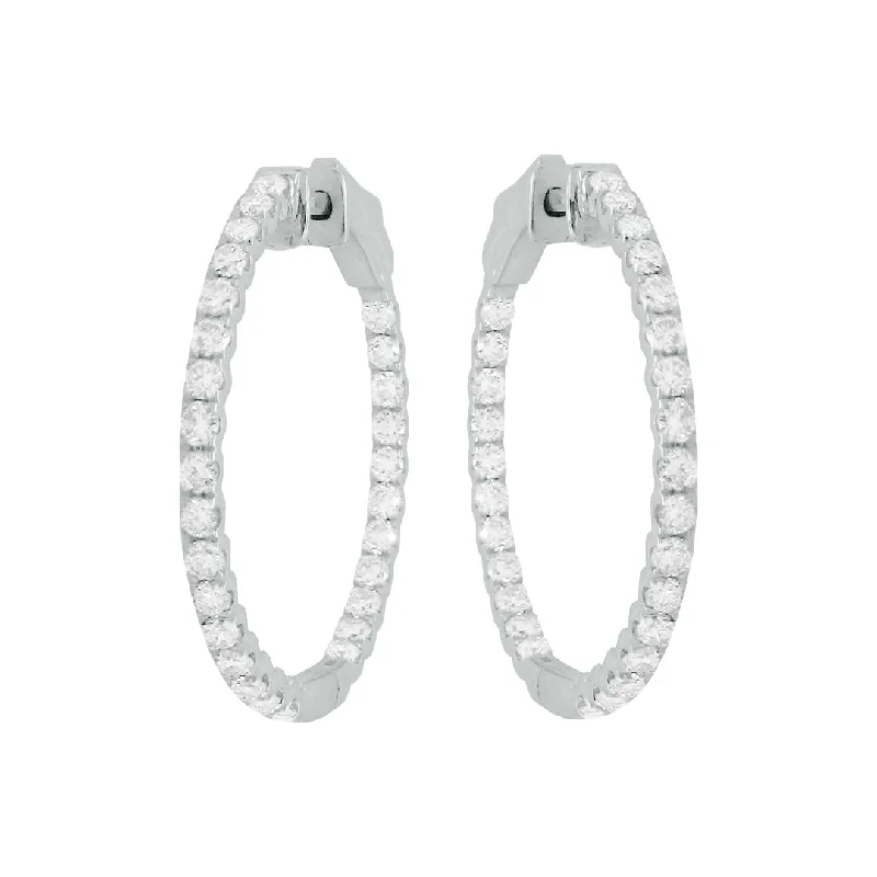 Women's hoop earrings-14K GOLD DIAMOND GLORIA HOOPS