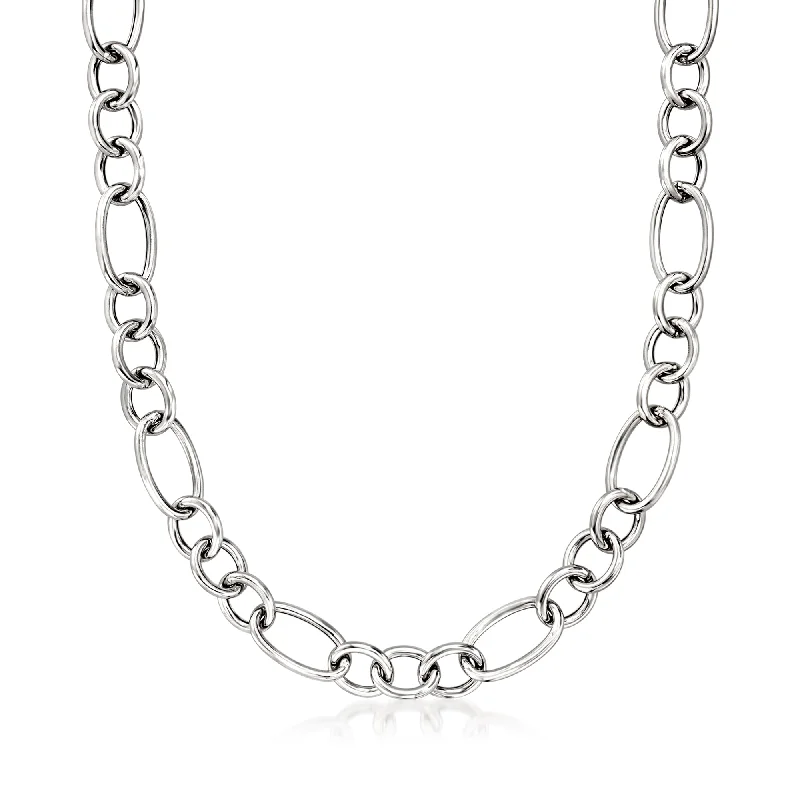 High-end women's necklaces-Ross-Simons Italian Sterling Silver Multi-Link Necklace