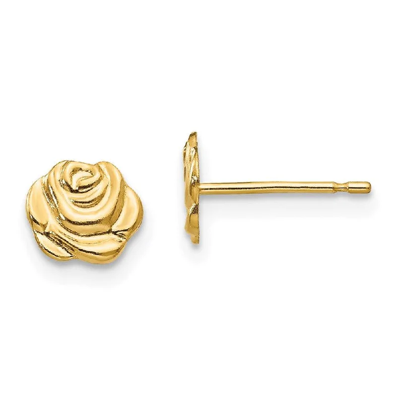 Women's bridal earrings-Madi K Kid's 14k  Flower Post Earrings