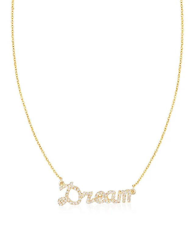 Women's handmade artisan necklaces-Diamond Dream Necklace Yellow Gold