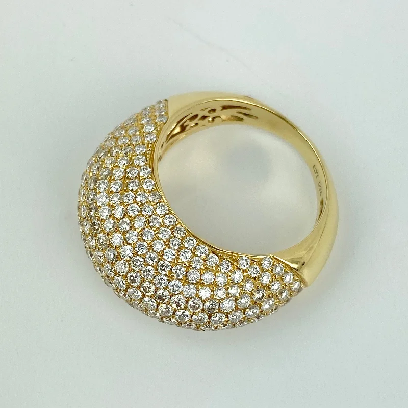 Women's handmade artisan rings-Estate Collection - Ring Vintage 18K Yellow Gold & Diamond