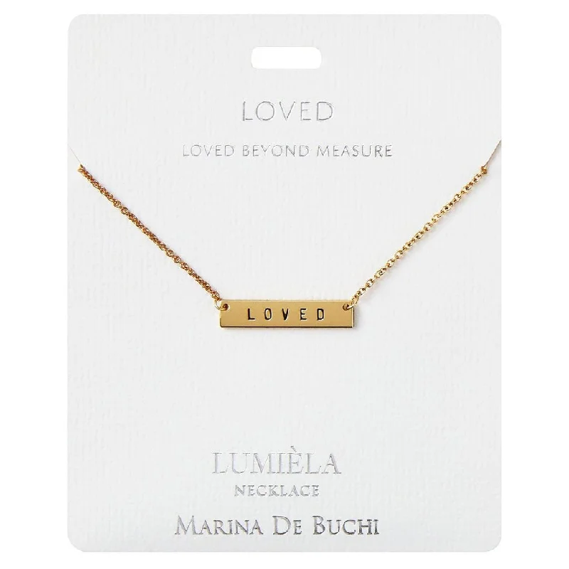 Women's heart-shaped necklaces-Lumiela Necklace: " loved beyond measure  " -Loved