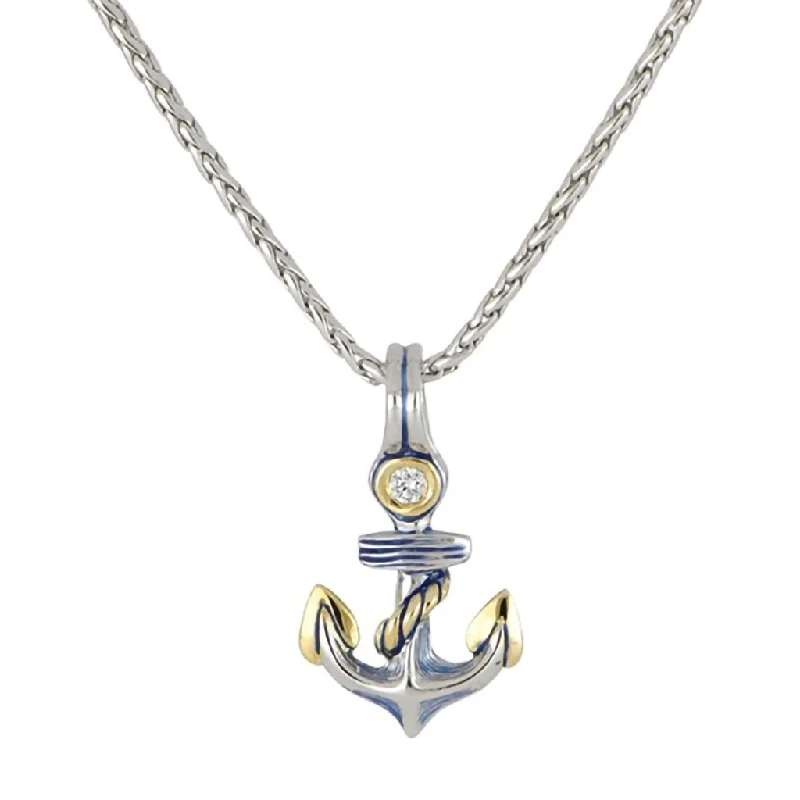 Women's ethical necklaces-John Medeiros : Ocean Images Seaside Collection Little Inspirations Anchor Slider Charm