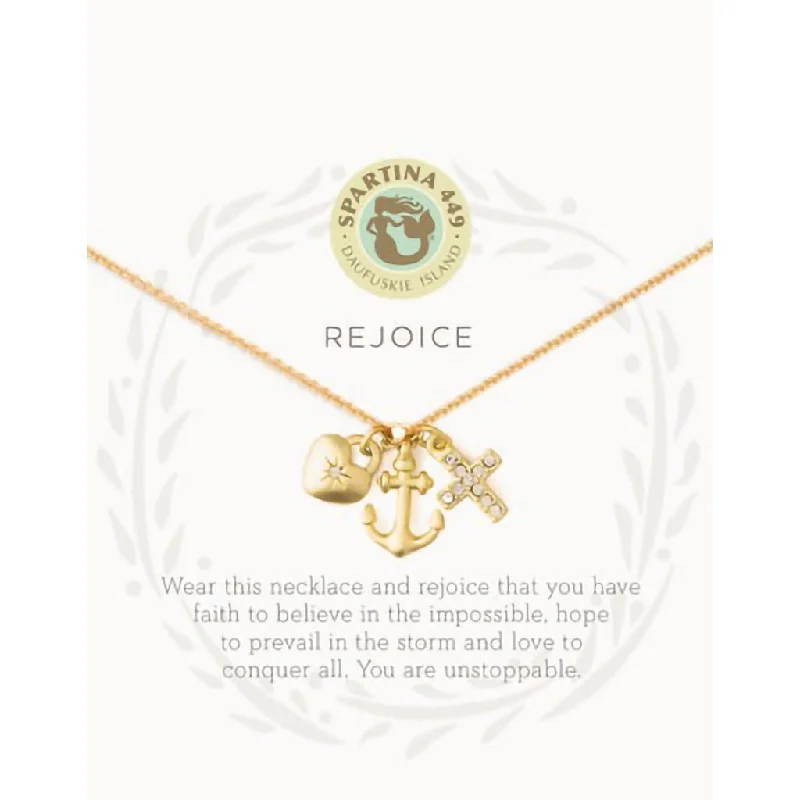 Women's K gold necklaces-Spartina 449 : Sea La Vie Rejoice Necklace- Gold