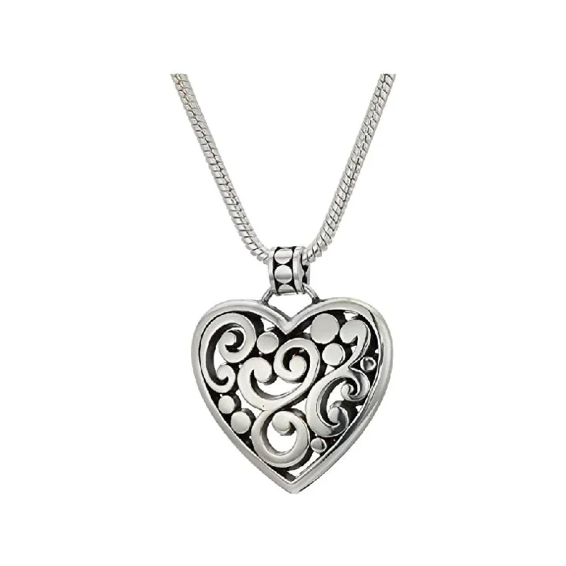 Women's silver necklaces-Brighton : Contempo Heart Necklace