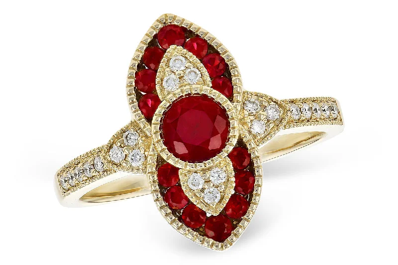 Custom women's rings-Allison Kaufman Ruby Vintage Ring