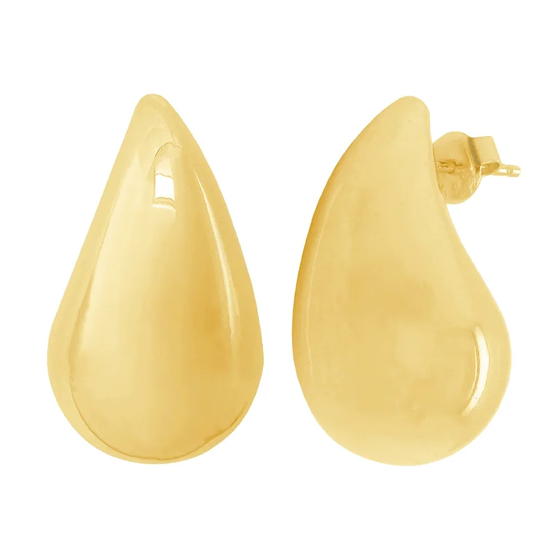 Women's gemstone earrings-14K GOLD XL LUNA DROP EARRINGS