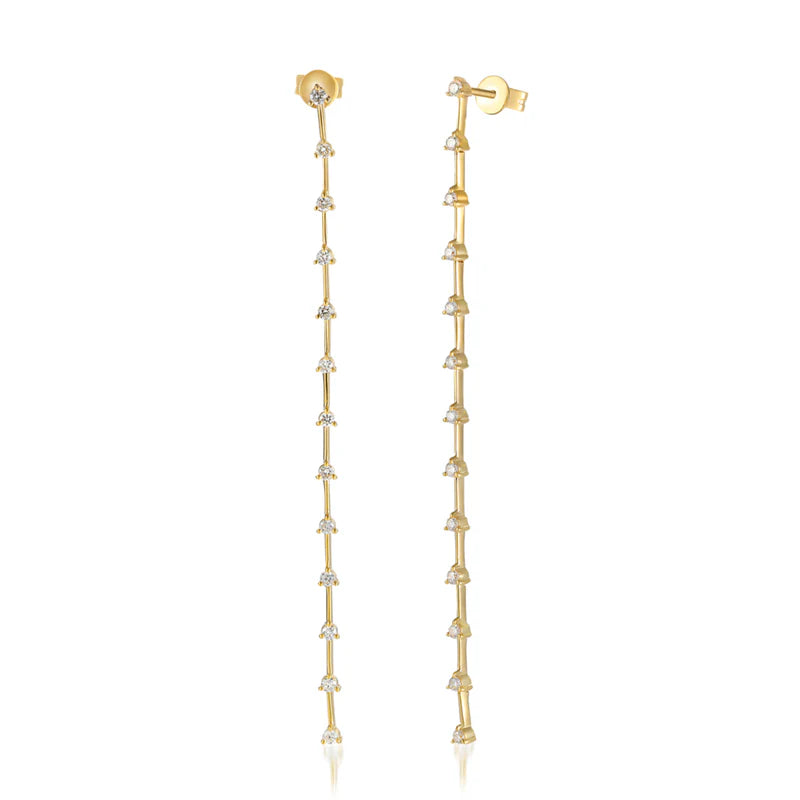 Women's eco-friendly earrings-14K GOLD DIAMOND ALEXIS EARRINGS