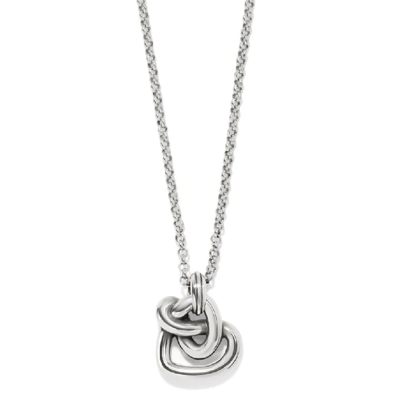 Women's anniversary necklaces-Brighton : Interlok Curve Heart Necklace