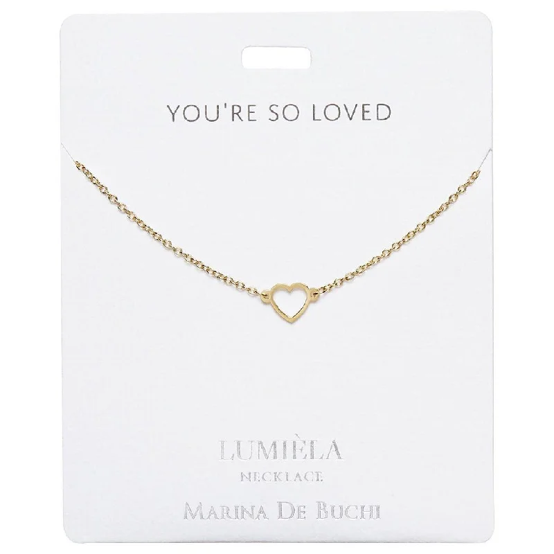 Women's spiritual necklaces-Lumiela Necklace: "you're so loved"- Heart