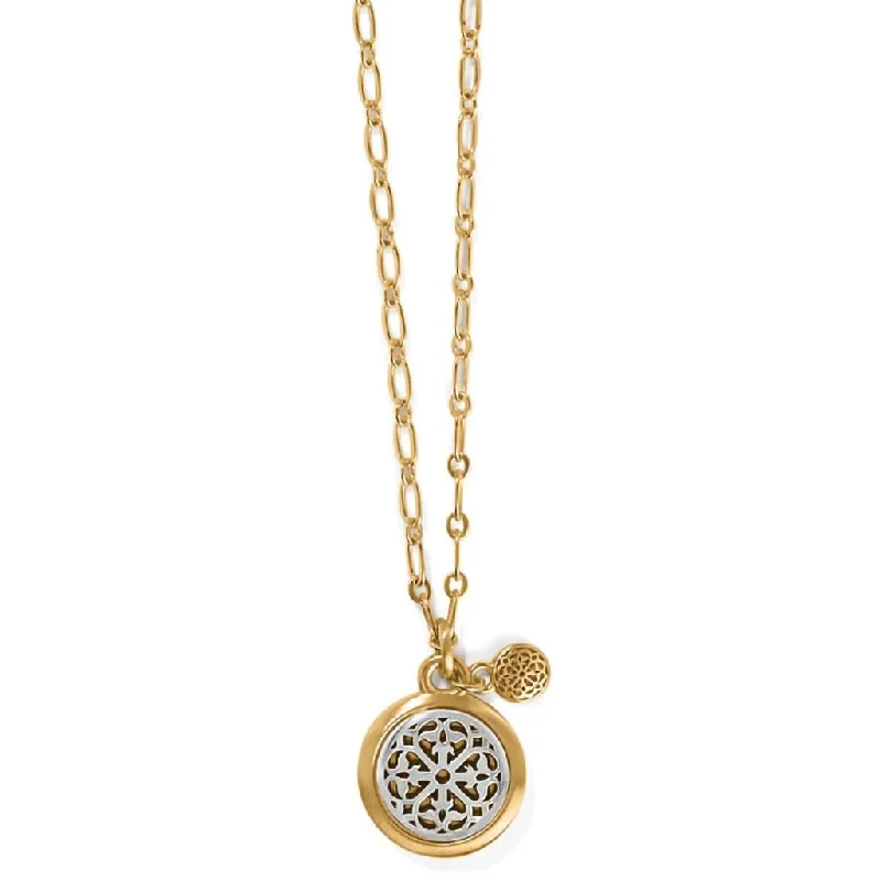 Women's Mother's Day necklaces-Brighton - Ferrara Two Tone Luce Small Pendant Necklace