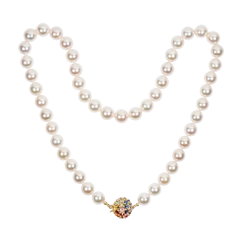 Women's party necklaces-Medium Rainbow Sputnik Pearl Necklace - 9981